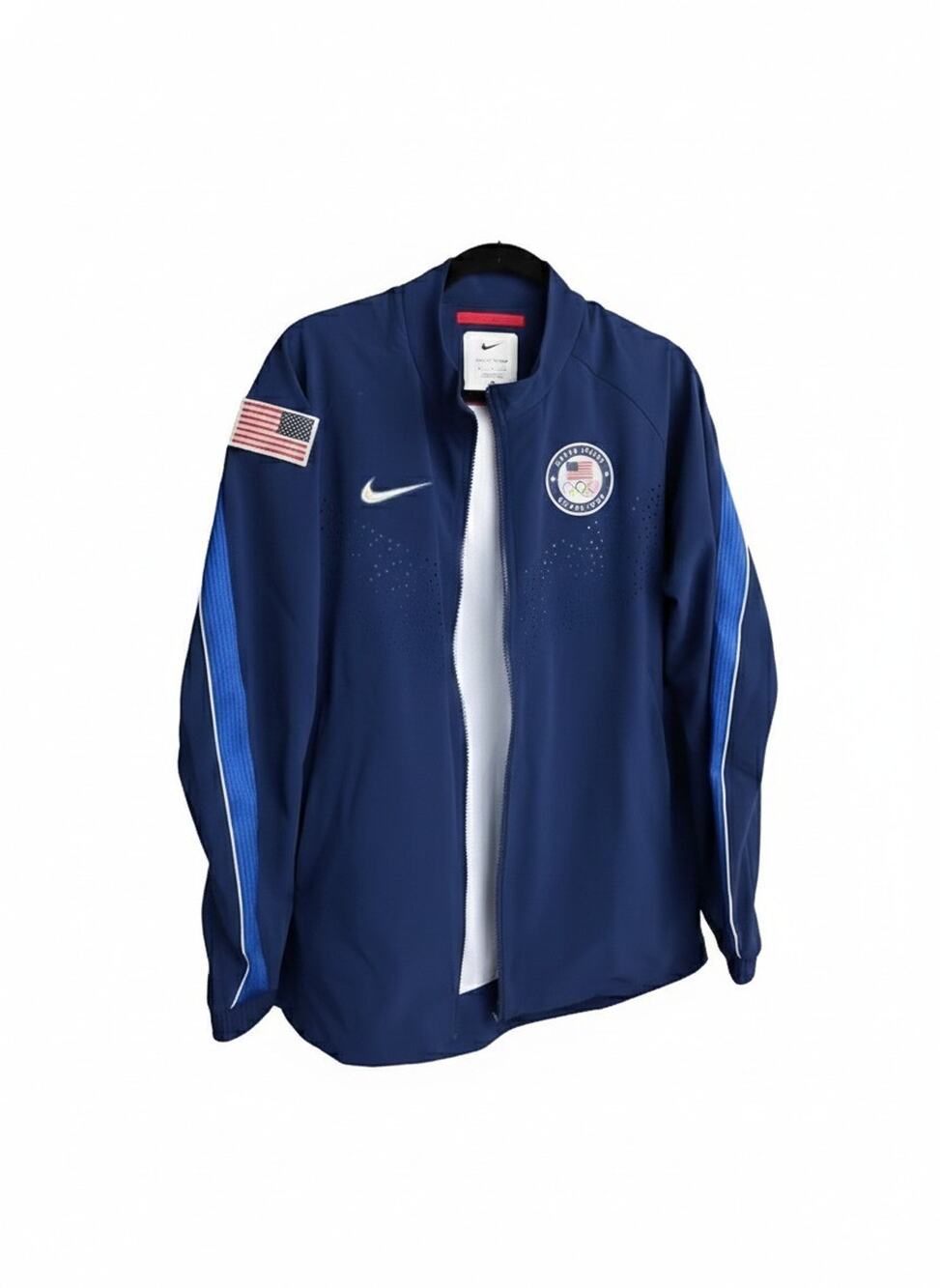 Nike Women Team USA Olympic Track Jacket Navy Blue Patriotic Full Zip NWT 400 XL